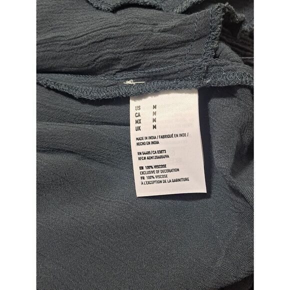 American Eagle Outfitters Women's Rusty Teal Boho Romper Pockets Size Medium - Picture 7 of 8